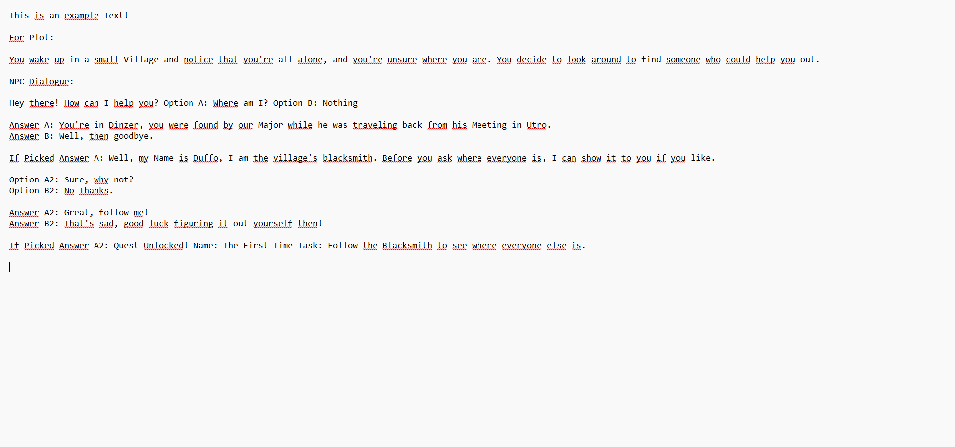 Story Writer for your game